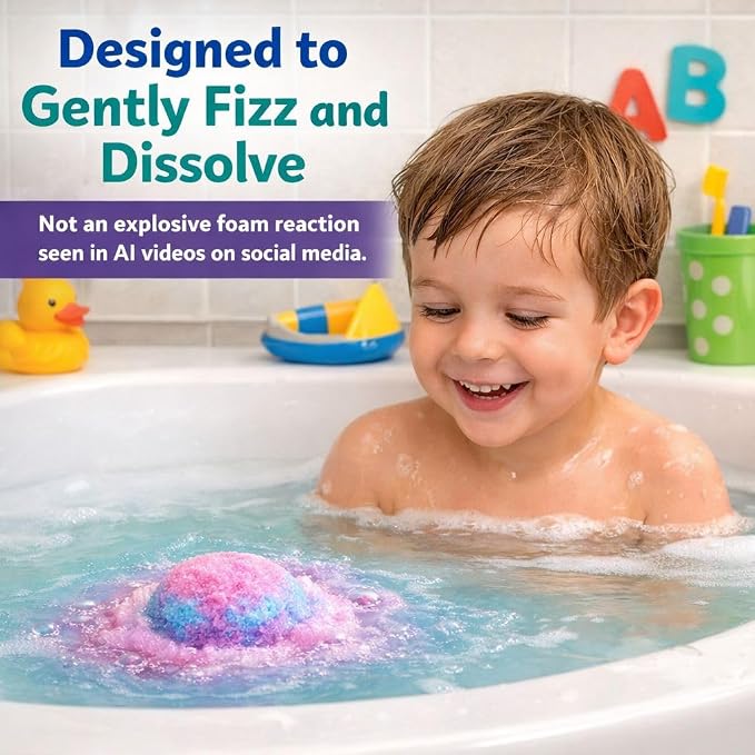 Bath Bombs for Kids with Surprise Inside- 12 pk Kids Bath Bombs with Jungle Toys, Organic, Natural, Skin-Moisturizing Bubble BathBombs. Birthday Gifts for Boys, Girls, Toddlers