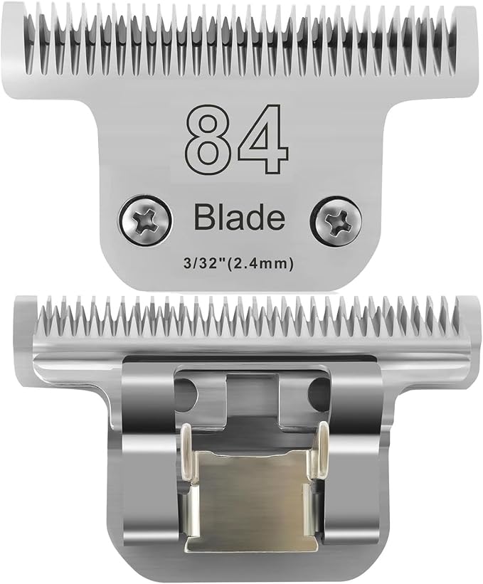 T84 Blade Dog Grooming Blades Compatible with Andis Dog Clipper | Dog Clipper Blades Compatible with Oster A5/Wahl KM10 dog clipper,Cut Length 3/32"(2.4mm)