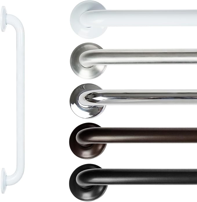 Vive Grab Bar for Showers - Bathroom Antislip Handrail for Seniors, Elderly Assistance Product, Heavy Duty Shower Handles, Handicap Grab Bars, Stainless Steel, Multipurpose, 440 lbs