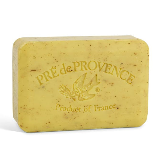 Pre de Provence Artisanal Soap Bar, Enriched with Organic Shea Butter, Natural French Skincare, Quad Milled for Rich Smooth Lather, 8.8 Ounce, Lemongrass