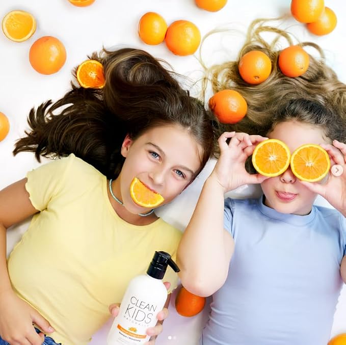 Clean Kids Naturally Tropical Shampoo- EWG Verified, All-Natural, Coconut-free, Vegan, Cruelty-free, Paraben-Free (16 Fl Oz, Orange Burst)