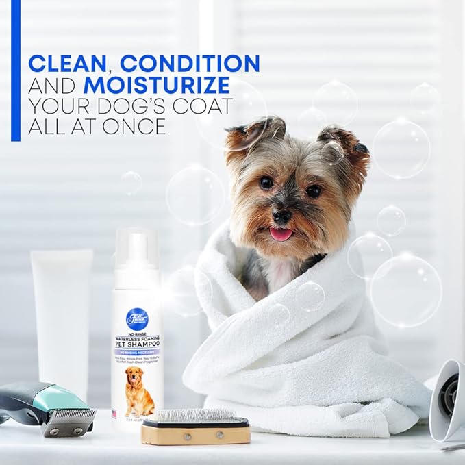 Fuller Brush No‑Rinse Waterless Foaming Pet Shampoo – 16 oz Refill Bottle, Dry Shampoo for Dogs Cleans, Conditions & Moisturizes – Fresh Clean Fragrance (6 Refill Bottles)
