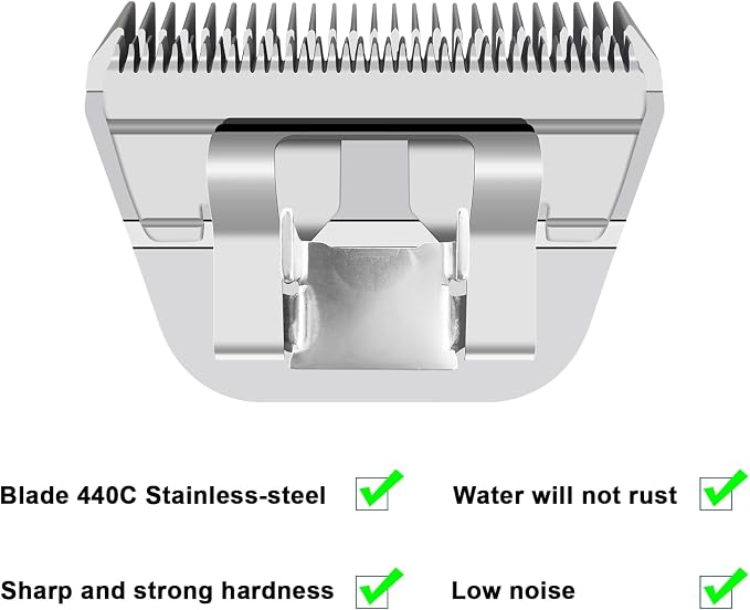 4 Pack Dog Grooming Blades-Compatible with Most Andis,Oster A5,Wahl km10 Clippers | Size 10W+7FW+5FW+4FW Dog Grooming Wide Blade,Cutting length 1/16 In -3/8 In（1.5mm-9.5mm）