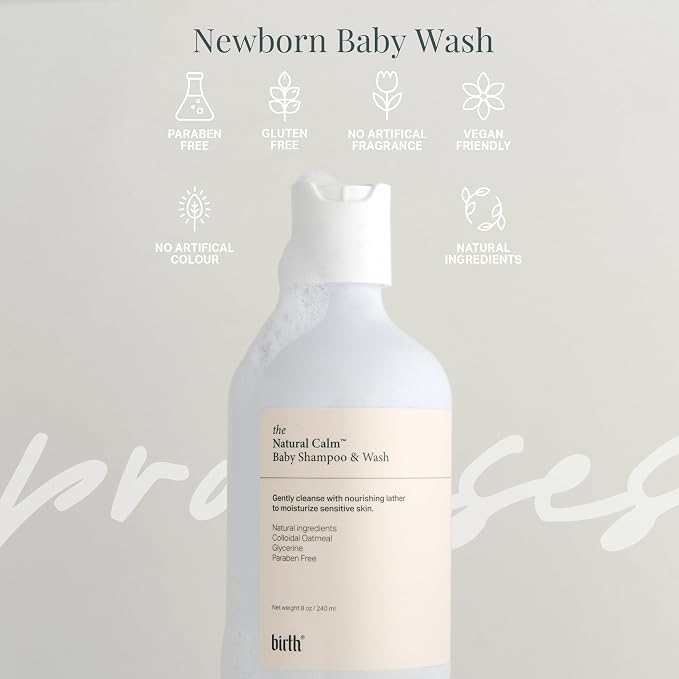Birth's Baby Shampoo & Wash | Kids Body Wash for Sensitive Skin | Gentle Eczema Body Wash for Kids & Infants, Clean Baby Soap - 16oz
