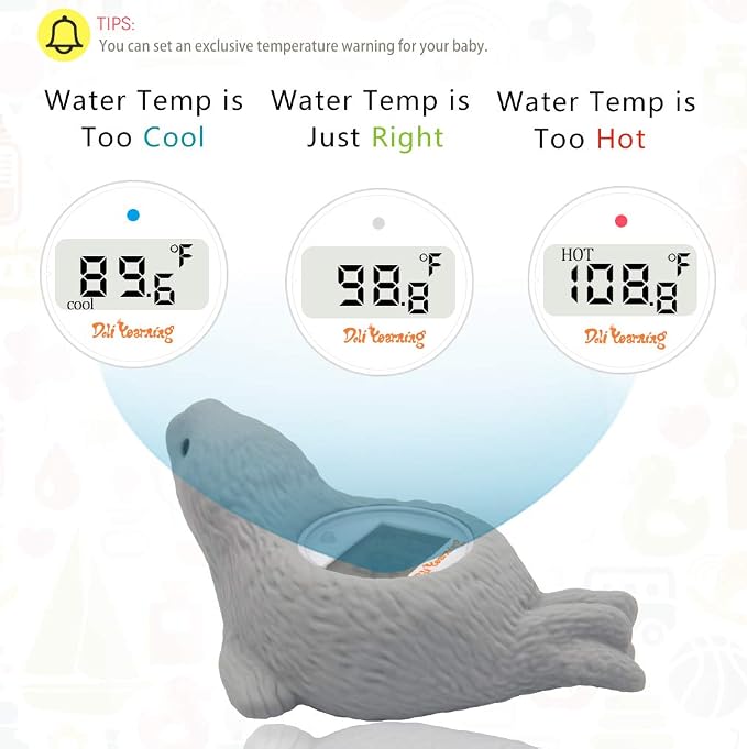 Doli Yearning Baby Bath Thermometer Baby Safety Water Thermometer for Kids | ±1℉ Accuracy; Long Battery Life; BPA-Free; Rapid Response