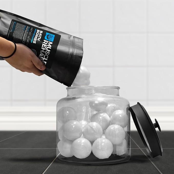 Muscle Rehab Magnesium Bath Bombs - Bulk 12-Count Bag for Muscle Recovery | BULK VALUE PACK: Stock up on premium magnesium bath fizzers. A heavy-duty 12-pack built to comfort and refresh tired body.