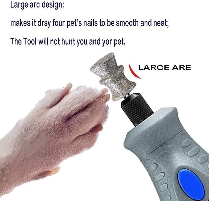 Diamond Dremel Dog Nail Grinder Bits for Rotary Tool,1/8'' Dremel Dog Nail Grinder Attachment-Pet Nail Grinder Bit Work for Animals Nail Care Large A 2P