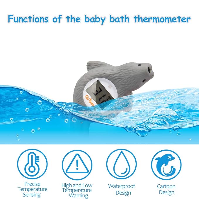 Doli Yearning Baby Bath Thermometer Baby Safety Water Thermometer for Kids | ±1℉ Accuracy; Long Battery Life; BPA-Free; Rapid Response