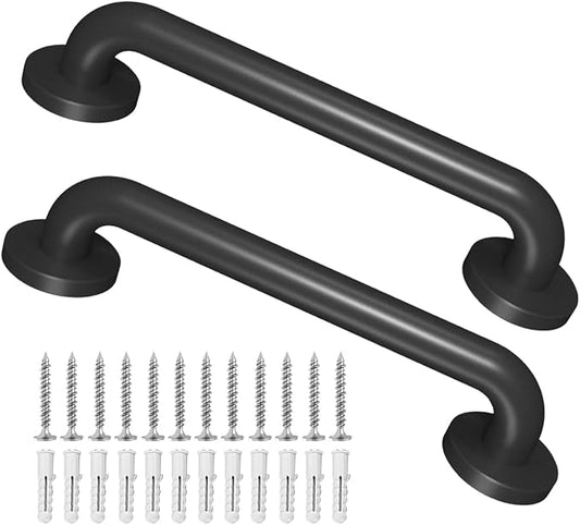 Wall Mounted Handrail Heavy Duty Industrial Stairs Grab Indoor Exterior Steps Deck Anti-Slip Metal Frame Pipe Hand Rail Outdoor Safety Bar Staircase Bars Handle for Elderly 32 Inch