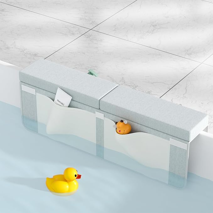 TOUA Comfortable Soft Baby Support Bathtub Kneeler Mat Knee Saver Cushion and Bathroom Elbow Rest Pad Set