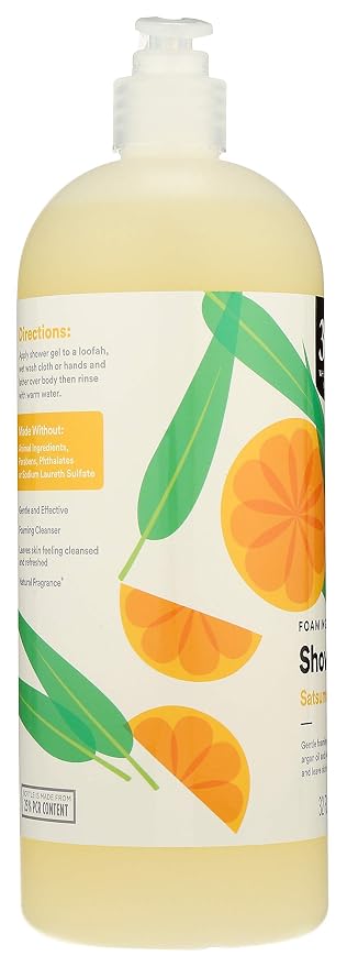 365 by Whole Foods Market, Shower Gel Satsuma & Eucalyptus, 32 Fl Oz (Pack of 2)
