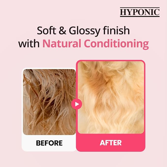 HYPONIC Hypoallergenic Premium Dog Shampoo - Deodorizing, Sensitive Skin, Detangling (White Coats & Brightening (10.1 oz))