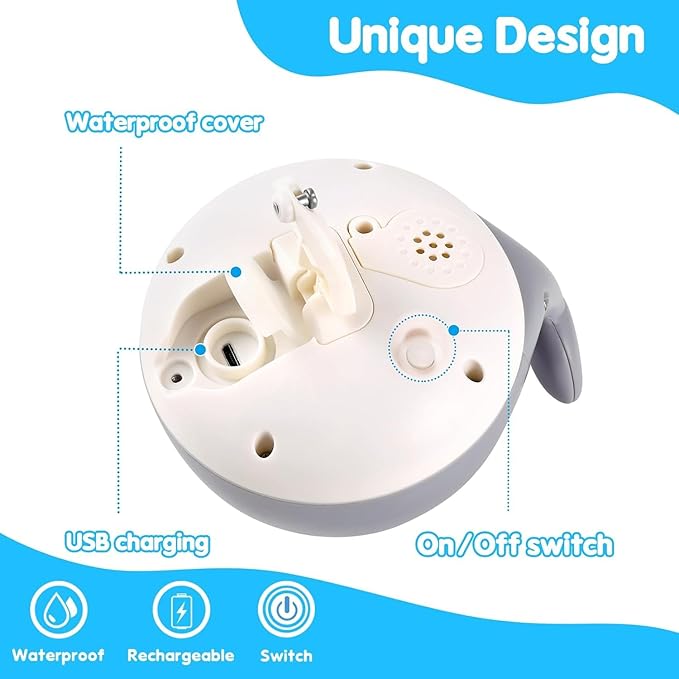 Baby Girl Bath Toys, Easter Basket Stuffers for Babies 1 Year Old Girl Gift, Toddler Bath Toys for Kids Ages 1-3, Light Up Whale Bath Toy Sprinkler Baby Toy 6-12-18 Months Bathtub Fountain Toy