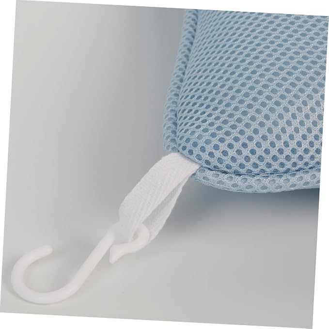 Non-Slip Bathtub Pillow with 2 Suction Cups Mesh Head Neck Shoulder Support Cushion for Oval and Straight-Back Tubs Spa Bath Pad