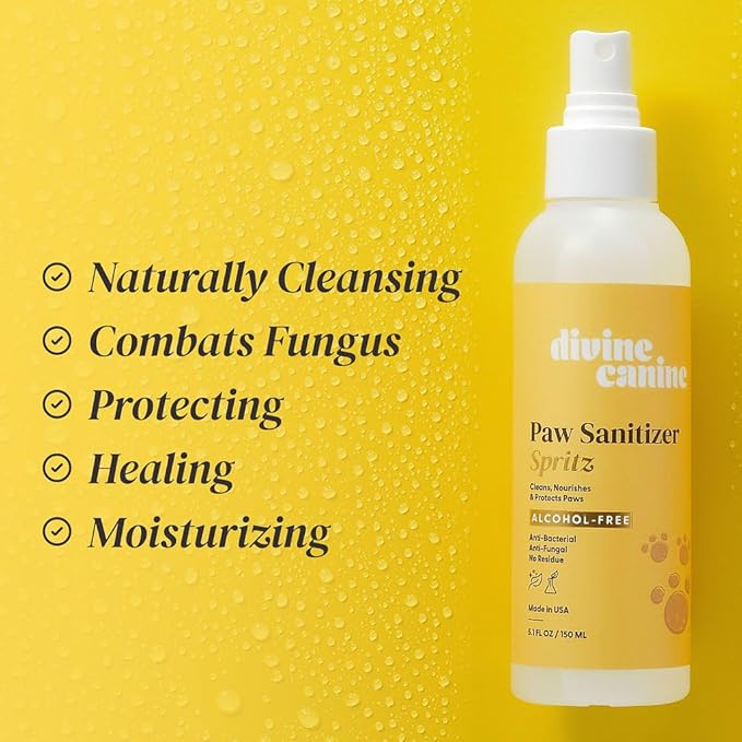 Dog Paw Cleaner - 5.1 Fl Oz of Alcohol Free Paw Cleansing Spray - Made with Aloe, Copaiba Oil, and Lemongrass Oil to Nourish and Clean Paws - Made in The USA