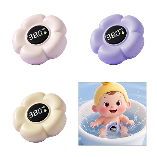 Floating Bath Thermometers Cartoon Flower Water Meter Safe Thermometers