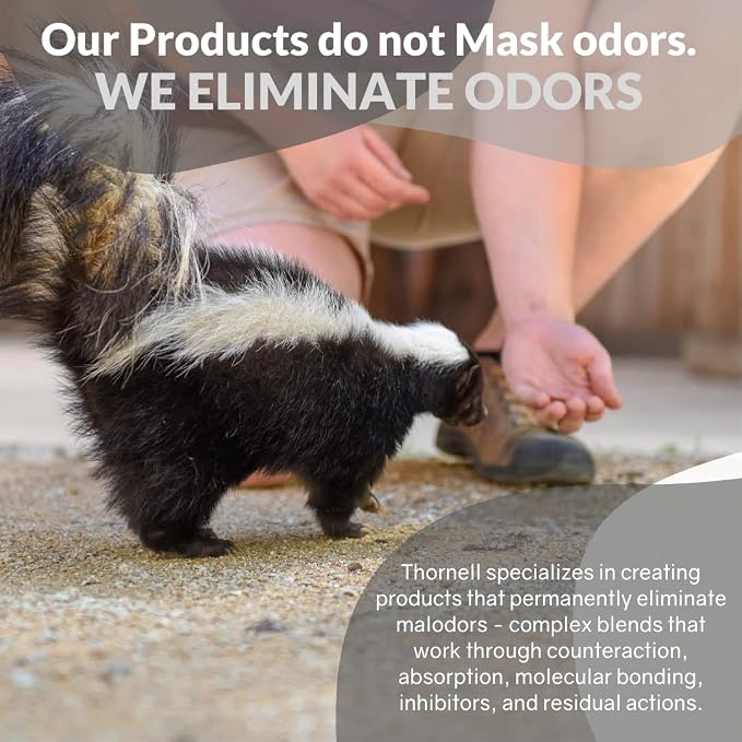 Skunk Off Pet Odor Eliminator Soaker Bottle - Ready to Use Skunk Odor Remover for Dogs, Cats, Home, Car, Clothes & More – Skunk Odor Eliminator Pet Cleaner w/Non-Enzymatic Formula, Safe for Pets, 8oz