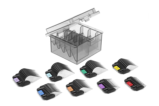 Professional Animal Stainless Steel Comb Set for A5-style Detachable Blade Clippers, Snap-On Size #10/15/30 for Pets, Dogs, Cats, and Horses (Not Compatible with 5-in-1 Blades) | Snap-On Size #10/15/30 for Pets, Dogs, Cats, and Horses (Not Compatible w...