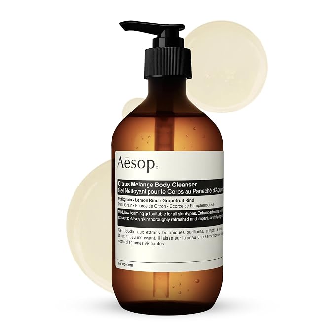 Aesop Citrus Melange Body Cleanser | Low-Foaming Shower Gel with Jasmine and Citrus Essential Oil Blend to Refresh & Hydrate Skin | 500 mL / 16.9 oz