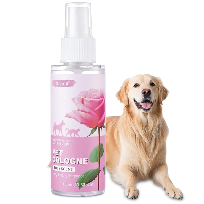 Pet Cologne for Dogs & Cats, Soft Rose Deodorizing Spray, Long-Lasting Fresh Scent, Non-Sticky Coat Conditioning & Odor Control Formula | Travel-Friendly, 3.38 fl oz