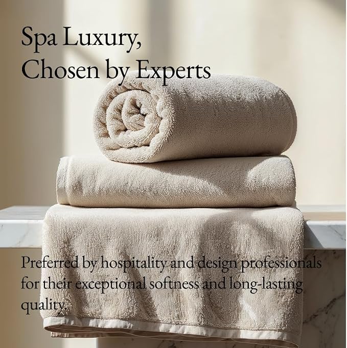 Italic Ultraplush 100% Australian Cotton Hand Towels - Set of 2 Luxury Hand Towels, Ultra Soft and Highly Absorbent 800GSM Towels for Bathroom,Shower, Hotel, and Spa (Sand)