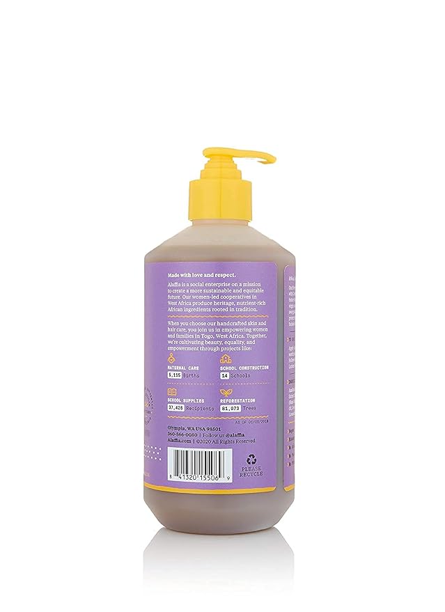 Alaffia Body Wash, EveryDay Shea, Vanilla Mint – Gentle Skin Cleanser, Shower Gel for Normal to Very Dry Skin, 16 Oz