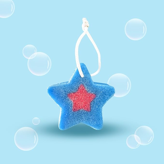 All-Natural Soap-Infused Sponge for Kids and Tweens Body Wash, Gentle on Skin, 20+ Uses (Cookies and Dreams)