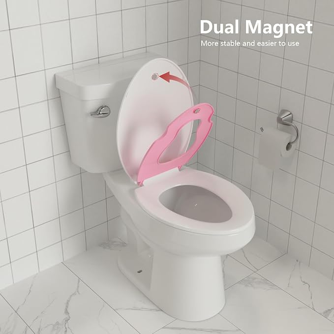 Garvee Toilet Seat with Potty Training Seat Built-In, Elongated Fit, Soft Close Lid, Slow Close Noiseless Design, American Standard Compatible