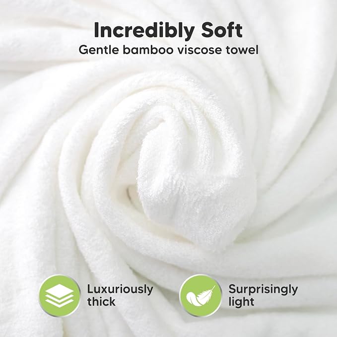 KeaBabies Hooded Baby Towel for Newborn - Viscose Derived from Bamboo Large Baby Bath Towels with Hood for Boys, Girls, Toddler, Extra Absorbent & Soft Newborn Bath Essentials (Bear, Regular)