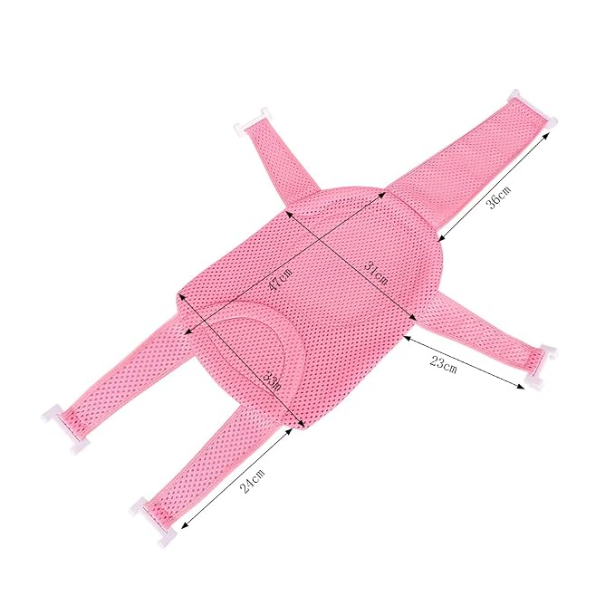 Baby Bath Seat Support Net Newborn Bath Cushion Pad Anti-Slip Infant Bathtub Sling Shower Mesh Mat Soft Bath Net Bath Pillow Adjustable Shower Pad for 0-18 Months