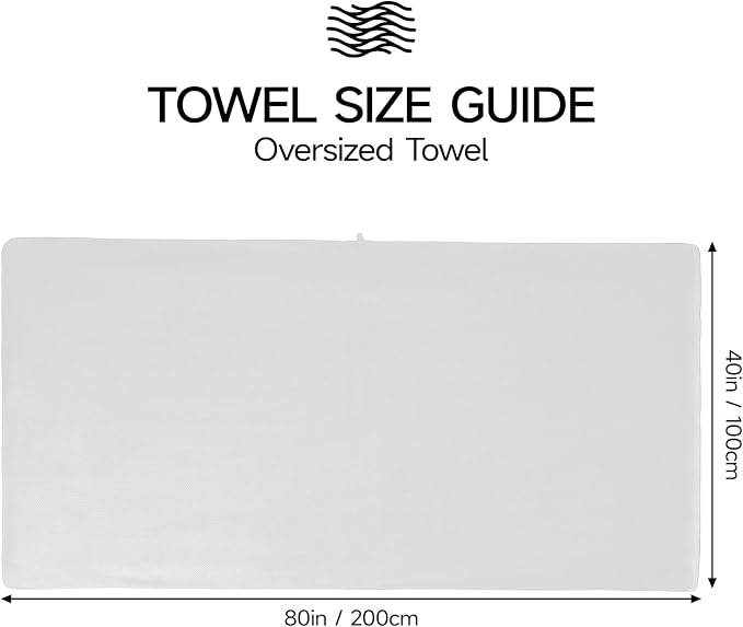 REDKISS Pack of 2 Jumbo Bath Sheets, 40 x 80 Inches Microfiber Bath Towels for Bathroom, Extra Large & Lightweight, Quick-Dry, Super Soft & Highly Absorbent, Perfect to Wrap Yourself in, White