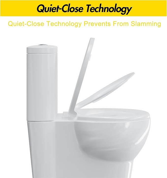 Round Toilet Seat with Toddler Seat, PP Quick Release Potty Training Toilet Seat Cover, White 2-in-1 Design for Children & Adult Toilets