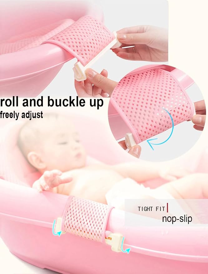 Baby Bath Seat Mesh Pad| Soft Infant Bathing Pillow Bath Cushion Sling Adjustable Bath Support Net Cushion Mat for Newborn Toddler(Tub NOT Included)