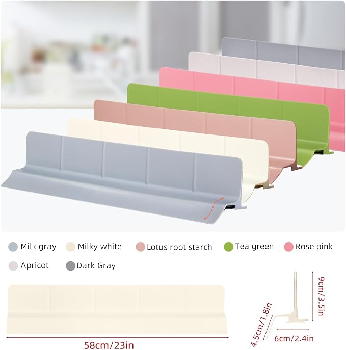 23" Ultra Silicone Sink Splash Guard Released in 2026,Self-Draining Water Splash Guard for Kitchen Sink,Bathroom and Island,with 3.5" High Splash Guard & 7 Strong Suction Cup (Beige)