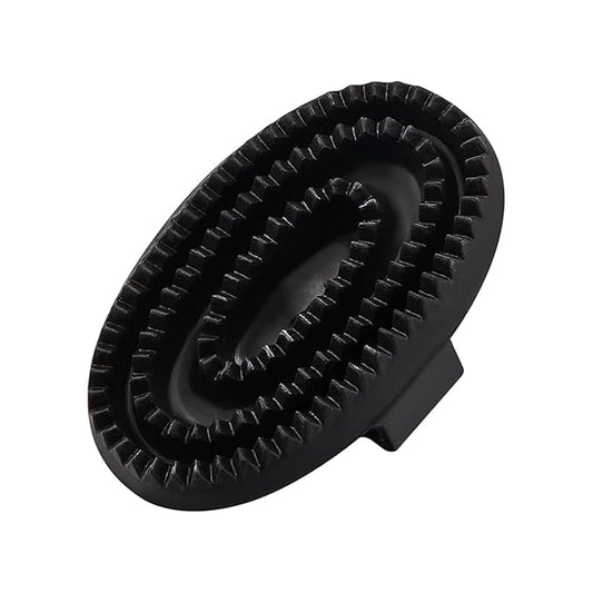 Rubber Curry Comb with Handle, Horse Grooming Brush & Shampoo Brush for Dogs, Cats & Horses, Shedding Curry Comb for Short & Long Hair, Pet Bathing & Shower Supplies