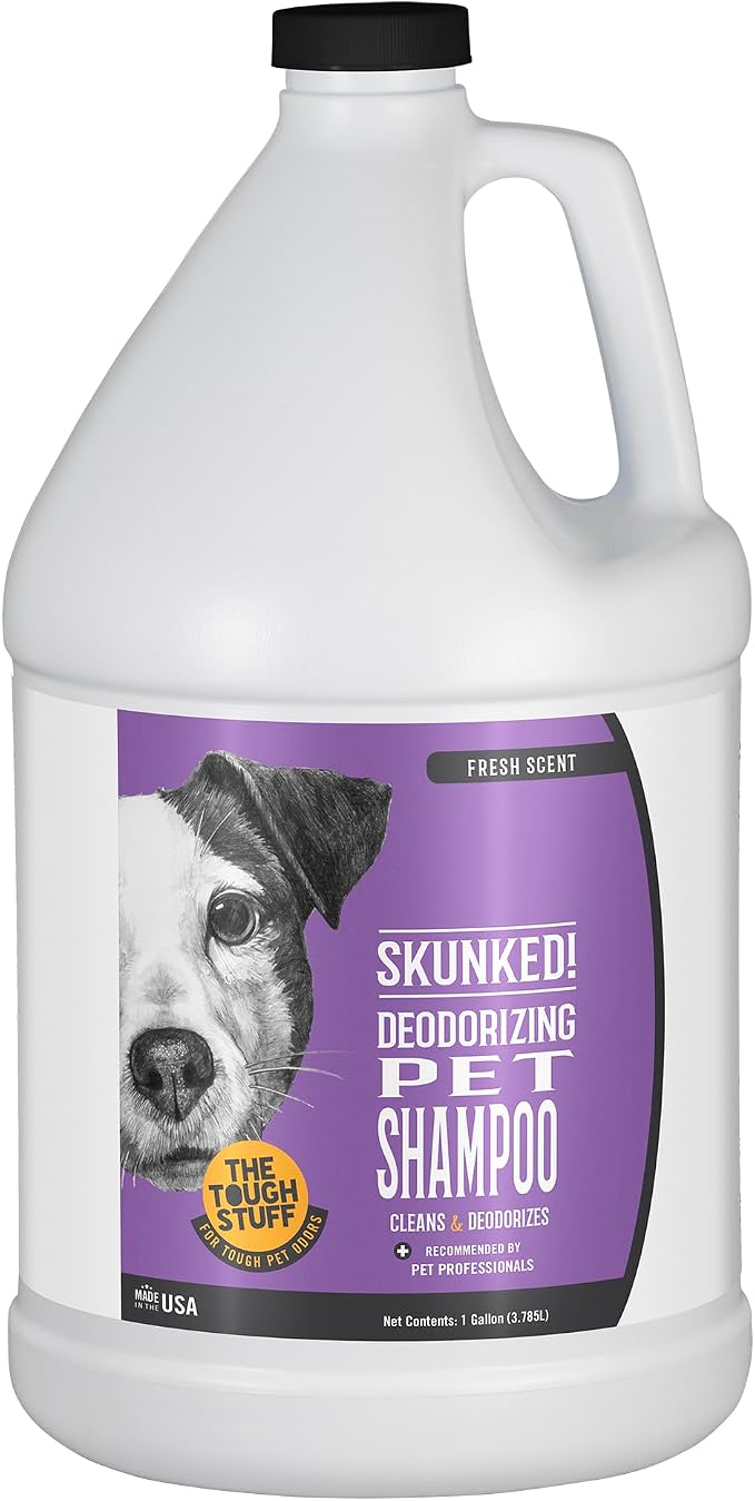 Nilodor SKUNKED Deodorizing Dog Shampoo, 1 Gallon - Powerful Odor Relief with Essential Oils, Mild & Non-Irritating, Deep-Clean Formula for Dogs