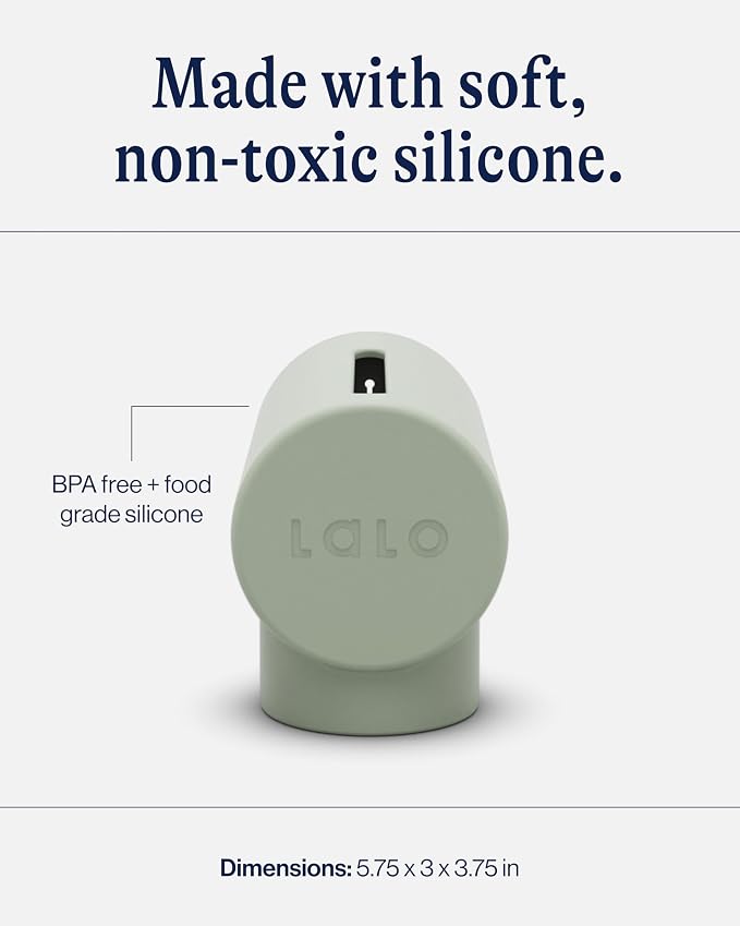 Lalo Spout Cover – BPA-Free Silicone Bath Spout Safety Cover for Babies & Toddler, Fits Most Faucets, Soft & Durable Silicone Bathtub Faucet Cover, Easy to Clean - Sage
