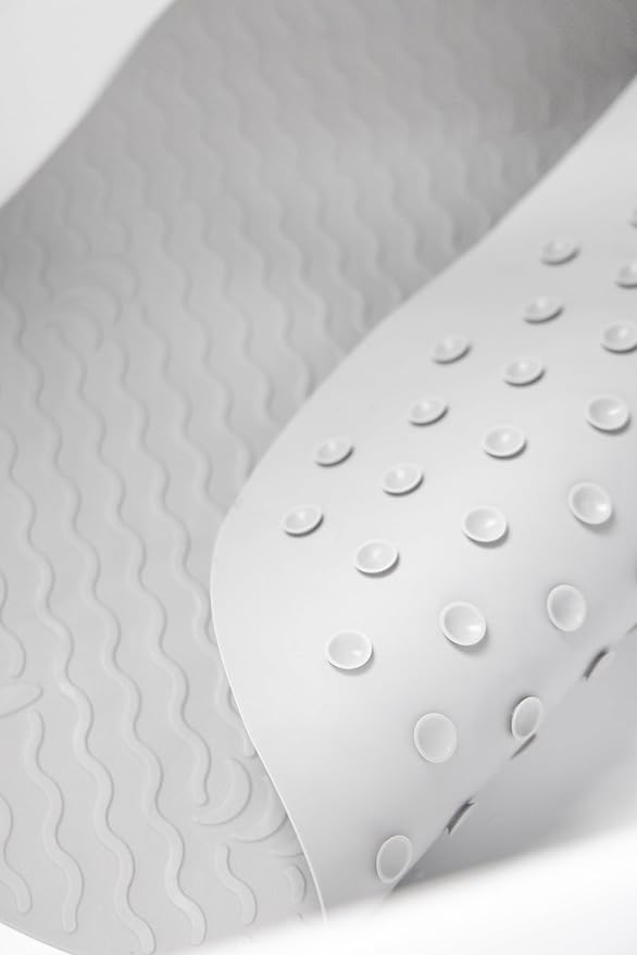 Ubbi Stingray Bath Mat for Baby, Non-Slip, Powerful Suction Cups, Baby Bathtub Time Essentials, Gray