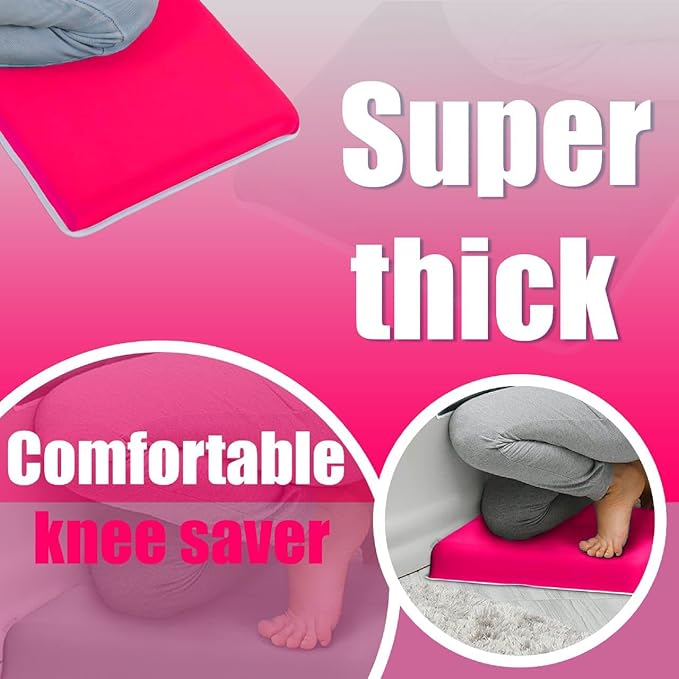 Bath Kneeler – 8 Suction Cups & 1.5" Thick Padding. Award Winning Baby Bath Kneeler and Elbow Rest Pad Set with 5 Bath Toy Organizer Pockets. Non Slip Fast Drying Baby Bath Essentials by Supa Ant-Pink