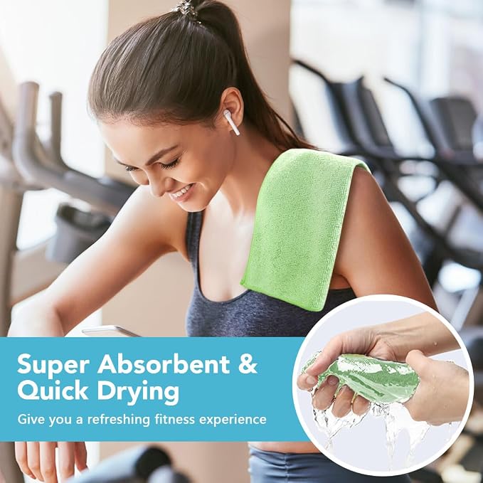 Orighty Microfiber Washcloths 800 Pack, Highly Absorbent and Soft Feel Face Cloths, Multi-Purpose Wash Cloths & Hand Towels for Bathroom, Hotel, Spa, and Gym, 12x12 Inch, Multicolor