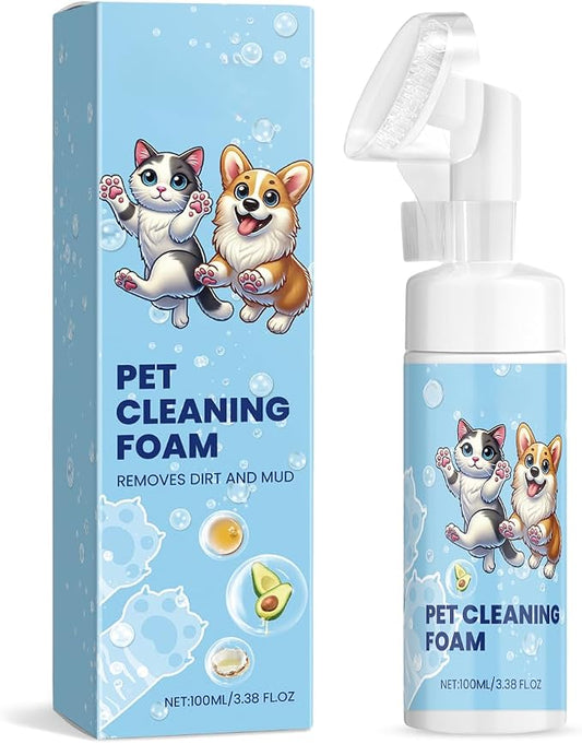 Dog Paw Cleaner Foam for Dogs & Cats, Moisturizing Paw Care | No-Rinse, Pet Safe, Avocado & Coconut Oils, Deeply Hydrates Dry Cracked Pads, After-Walk Care, Sensitive Paws