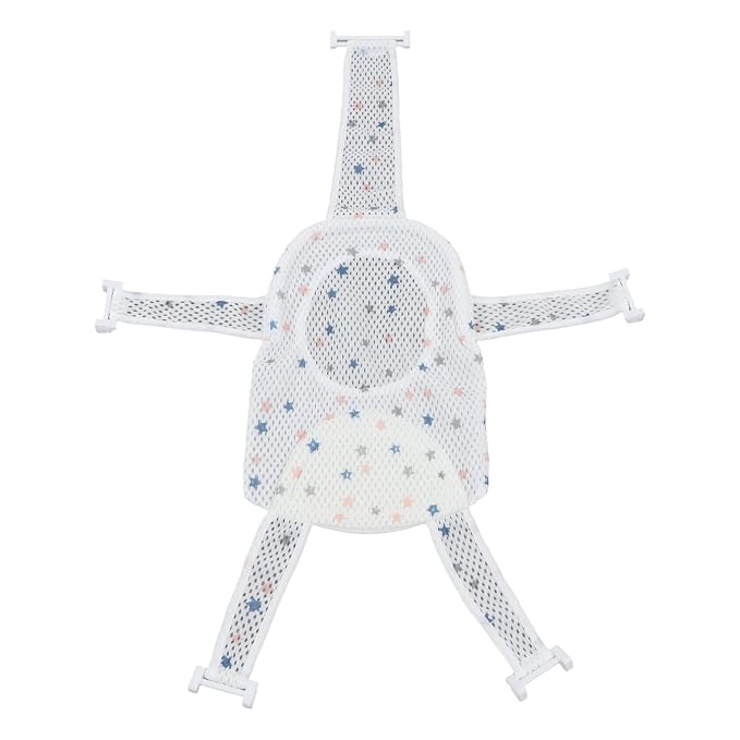 Baby Bath Seat Support Net Adjustable Versatile Infant Bathtub Sling Shower Mesh for Infant (Star)