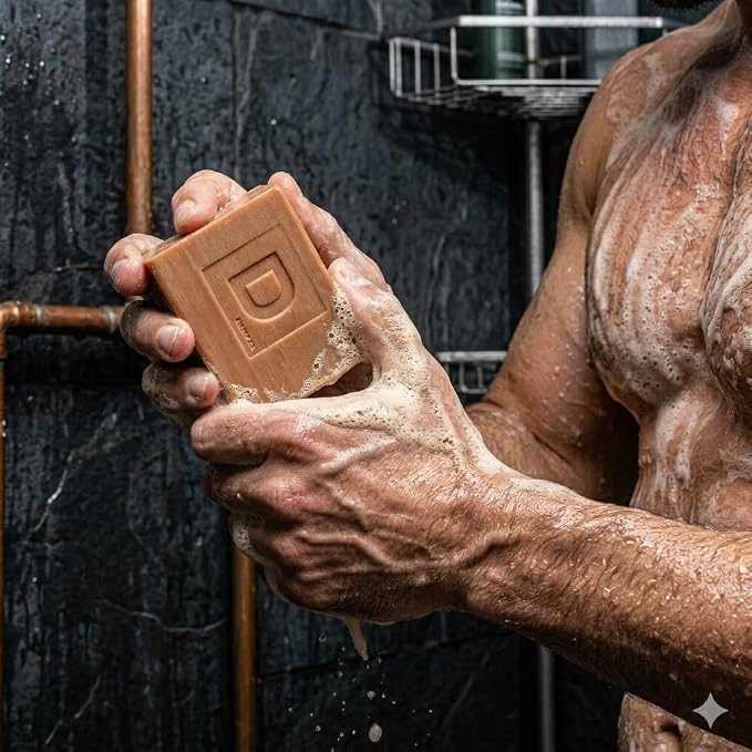 Duke Cannon Supply Co. x THERMOS Rise & Grind Big Brick of Soap for Men - 10 oz - Coffee + Achievement Scent - Triple-Milled Men's Bar Soap - Deep-Cleansing Bath Bar