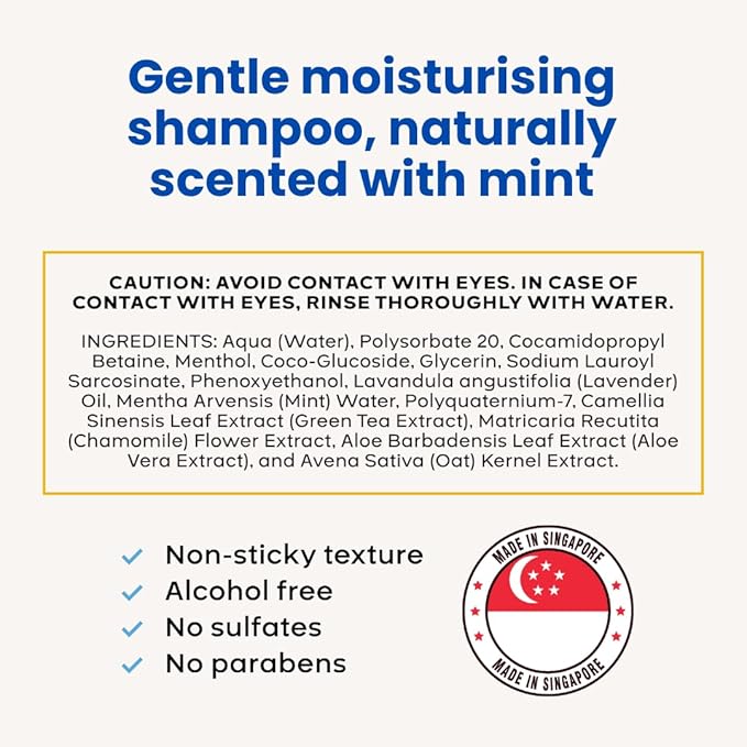 Waterless No Rinse Dog Dry Shampoo Cooling Effect for Smelly Dogs. Suitable Cat Shampoo for Dandruff. Good for Itch. Developed with Vet in Singapore-Minty Fresh-6.8 fl oz