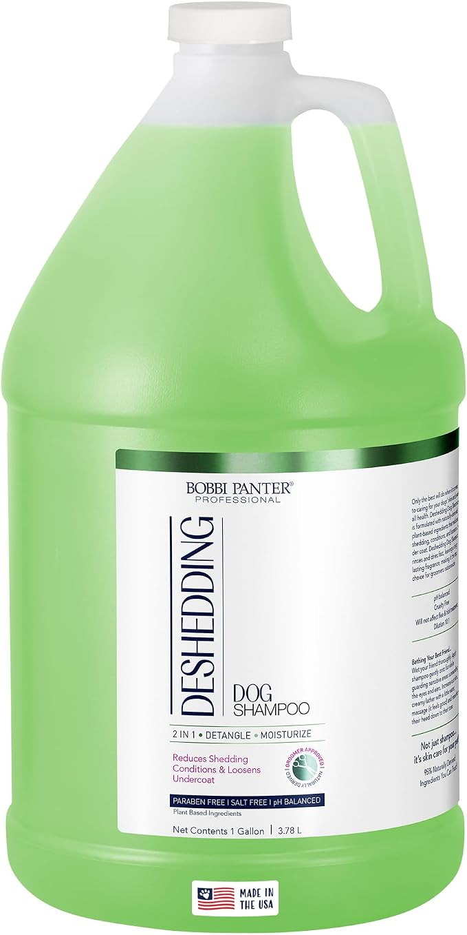 Bobbi Panter Deodorizing Dog Shampoo Chamomile & Plant-Based Deodorizers – Degreasing Natural Formula for Strong Odors, Fresh Clean Scent, Tear-Free, 25:1 Concentrate, Made in USA, 1 Gallon