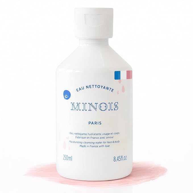 MINOIS PARIS Micellar Cleansing Water for Babies | No-Rinse Hydrating Face & Body Wash | Baby Essential with Natural Ingredients | Gentle Skin Care Made in France | 8.45 fl oz