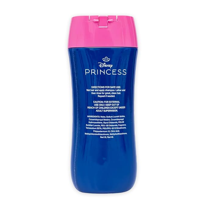 Disney Princess Shampoo Set for Kids - Bundle with 8 oz Midnight Rose Scented Shampoo Plus Stickers, More | Disney Princess Bath Supplies for Children, Girls