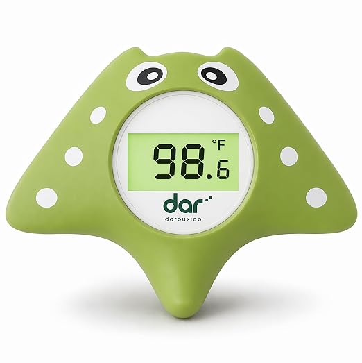 Baby Bath Thermometer, Floating Digital Water Thermometer with 3-Color Backlit Temperature Alert, BPA-Free Waterproof Bath Toy, Accurate LCD Display for Infant, Toddler, Kids & Pets