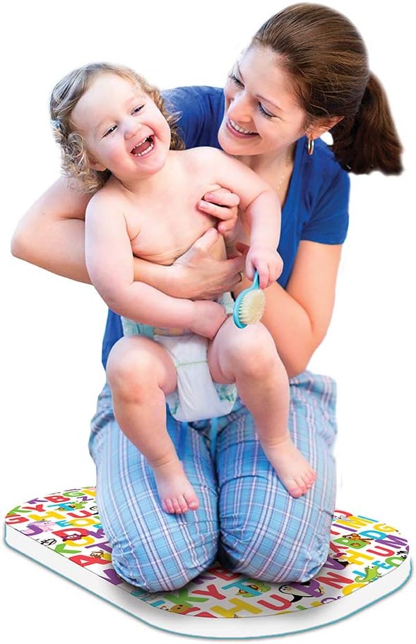 TCG Toys Gelli Mat - Neutral Fun Alphabet Bathtub Knee Rest - Provides Cushion for Your Knees While Bathing Your Little One. Brightly Colored, Made of Durable, Foam. Hang to Dry