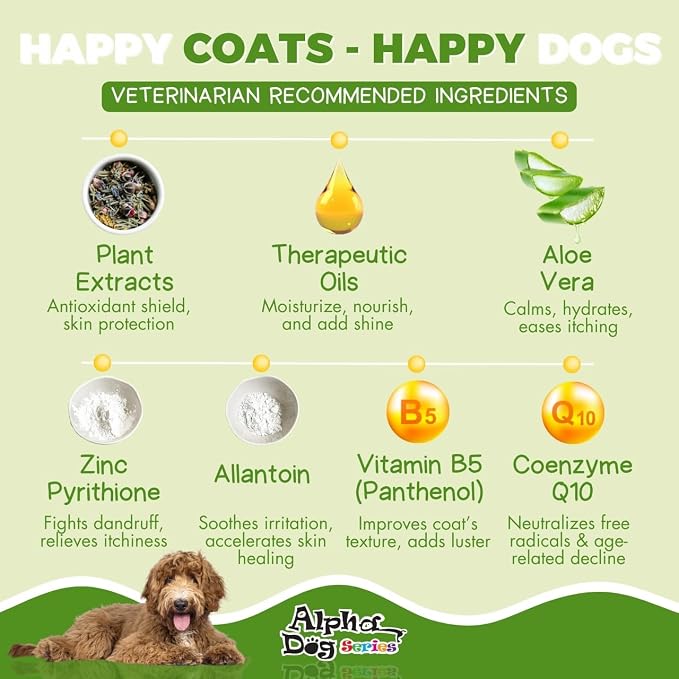 All Stages Natural Dog Shampoo and Conditioner Set with Aloe Vera pH-Balanced Dog Grooming Shampoo and Conditioner for Dogs, Tear-Free Moisturizing Dog Shampoo, 26.4 Oz (Pack of 2)
